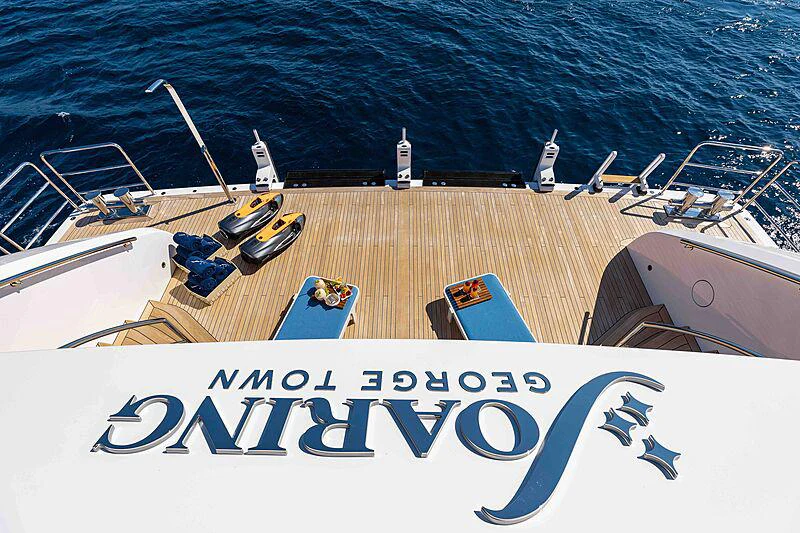 a boat on the water aboard SOARING Yacht for Charter