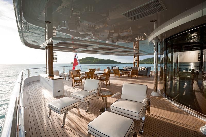 a boat on the water aboard INVICTUS Yacht for Charter