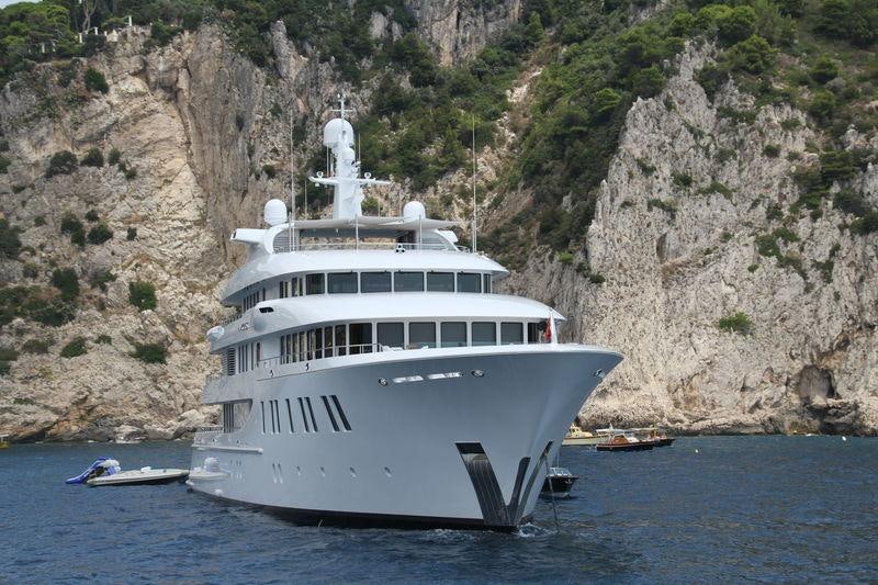 a boat on the water aboard INVICTUS Yacht for Charter