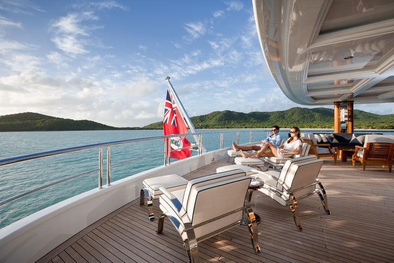 people sitting on a boat aboard INVICTUS Yacht for Charter