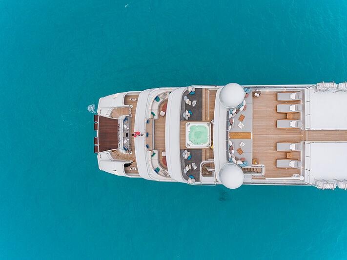 a white and silver object aboard JOIA THE CROWN JEWEL Yacht for Charter