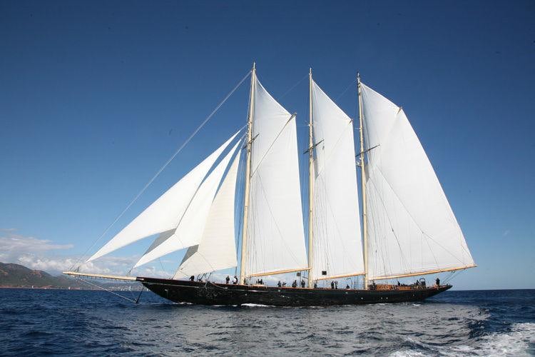 a sailboat on the water aboard ATLANTIC Yacht for Charter