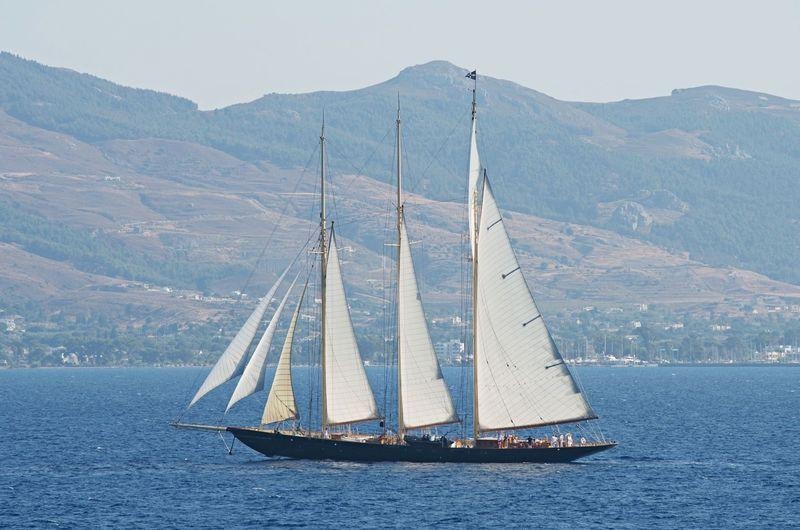a sailboat on the water aboard ATLANTIC Yacht for Charter