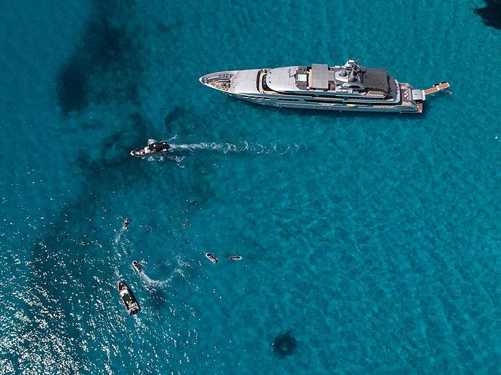 a boat in the water aboard MAGNA GRECIA Yacht for Charter