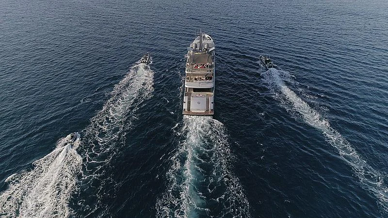 a ship in the water aboard MAGNA GRECIA Yacht for Charter