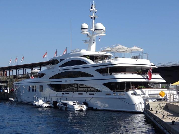 a large white yacht aboard SOUNDWAVE Yacht for Charter