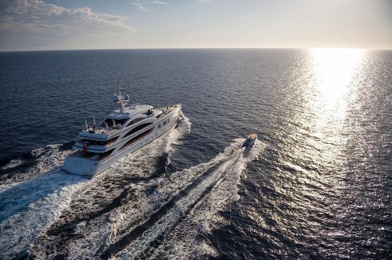 a boat on the water aboard SOUNDWAVE Yacht for Charter