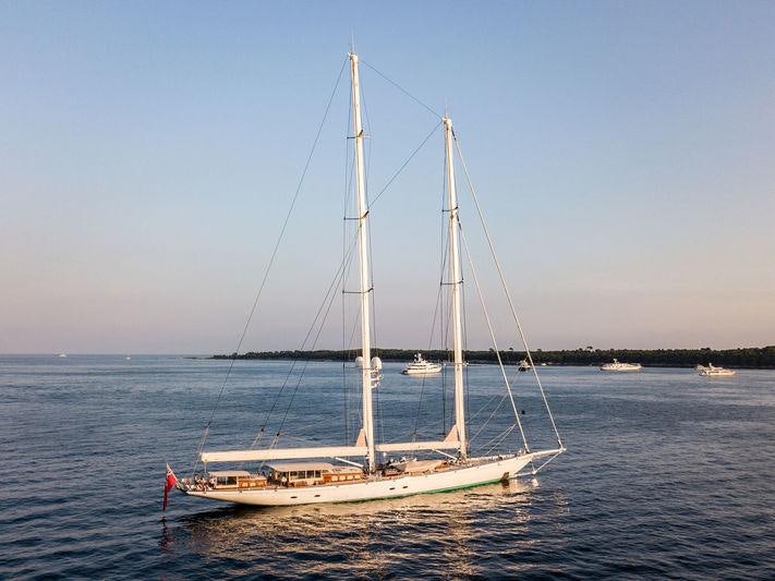 a sailboat on the water aboard ATHOS Yacht for Charter