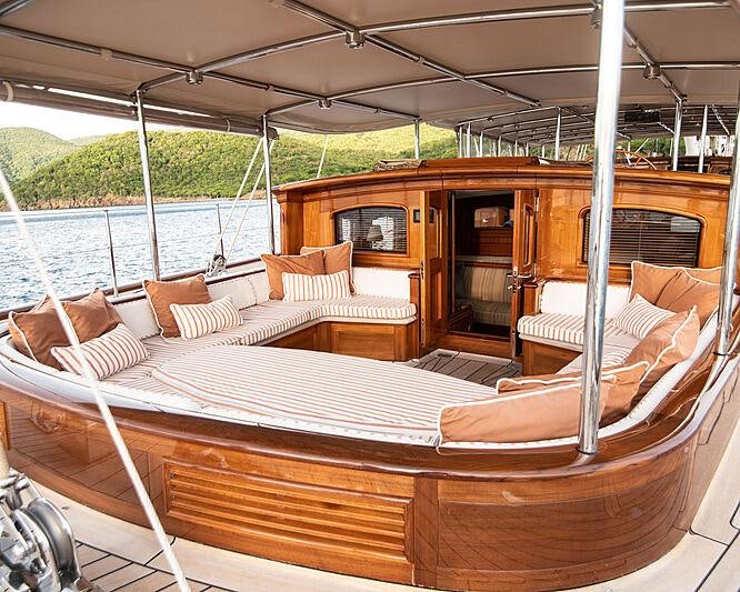 a boat on the water aboard ATHOS Yacht for Charter