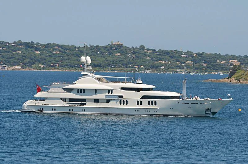 a white yacht in the water aboard CALYPSO Yacht for Charter