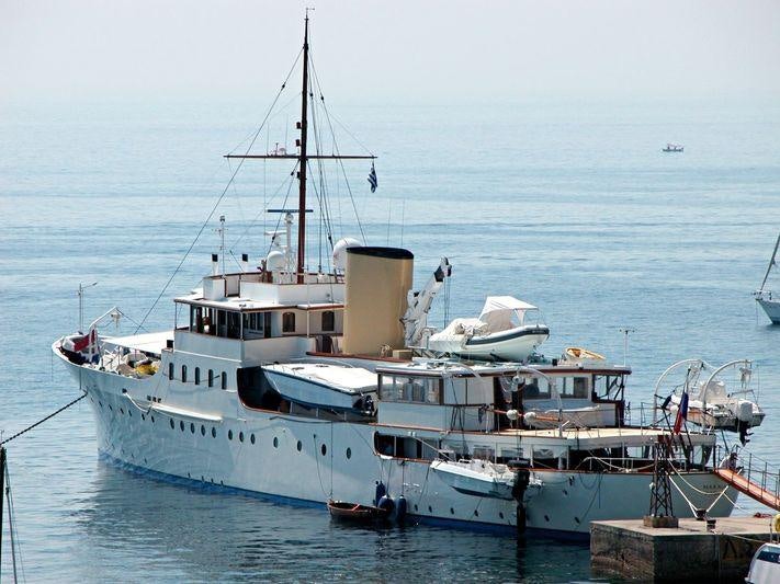 a large white boat in the water aboard MARALA Yacht for Charter