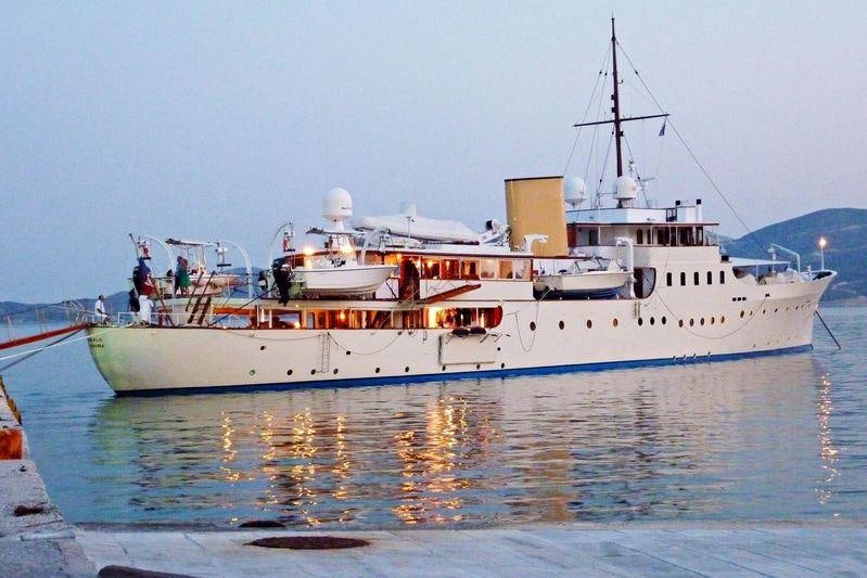 a large white boat with people on it aboard MARALA Yacht for Charter