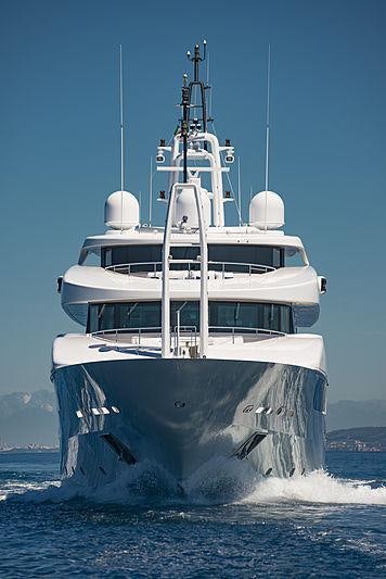 a large white boat aboard TALEYA Yacht for Charter