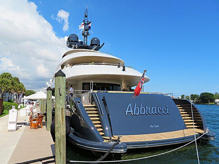 a boat on a dock aboard SOUTH Yacht for Charter