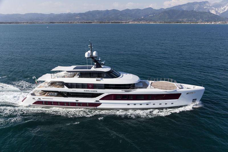 a boat in the water aboard QUINTA ESSENTIA Yacht for Charter