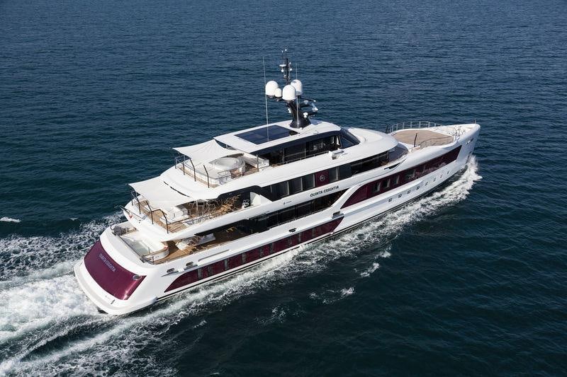 a boat on the water aboard QUINTA ESSENTIA Yacht for Charter