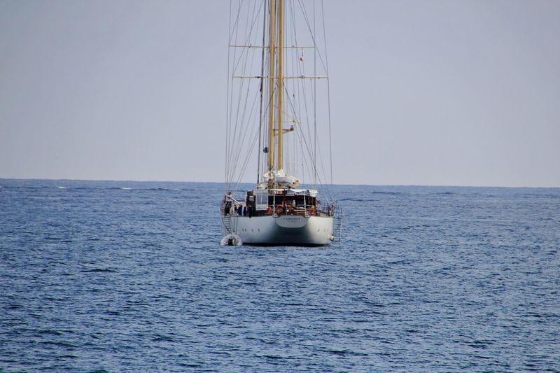 a sailboat in the water aboard CHRONOS Yacht for Charter