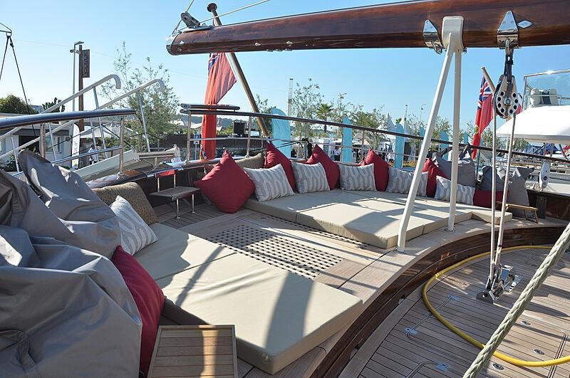 a boat on the water aboard MIKHAIL S. VORONTSOV Yacht for Charter