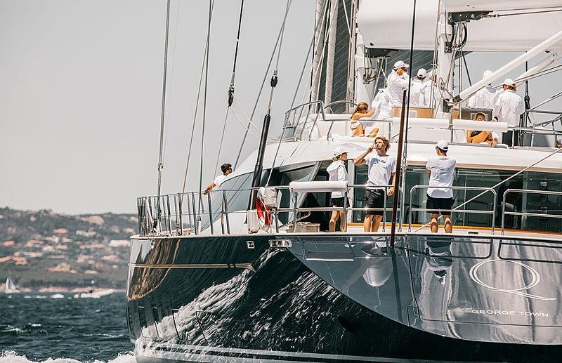 a group of people on a boat aboard Q Yacht for Charter