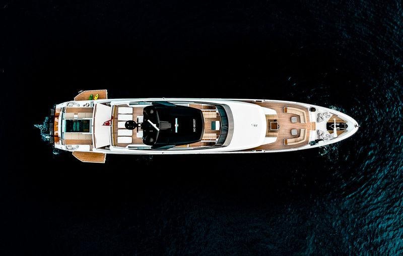 a close-up of a space ship aboard SEVEN SINS Yacht for Charter