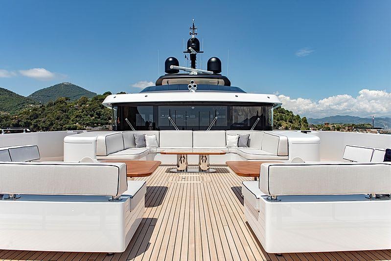 a boat on a deck aboard LADY LENA Yacht for Charter