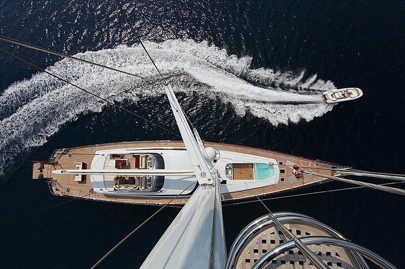 a boat in the water aboard PRANA Yacht for Charter