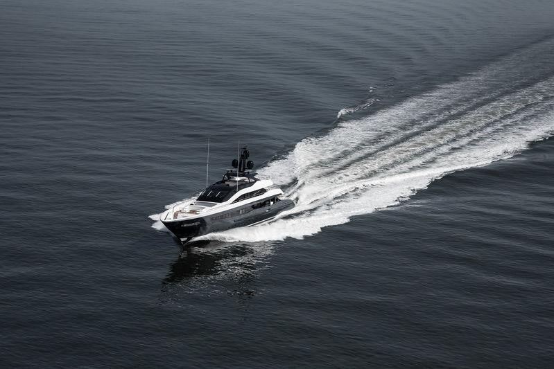 a boat on the water aboard IRISHA Yacht for Charter