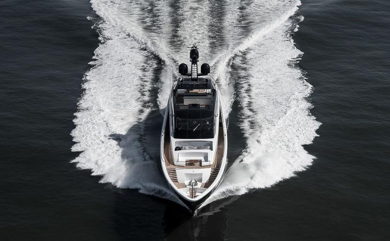 a space shuttle on a body of water aboard IRISHA Yacht for Charter