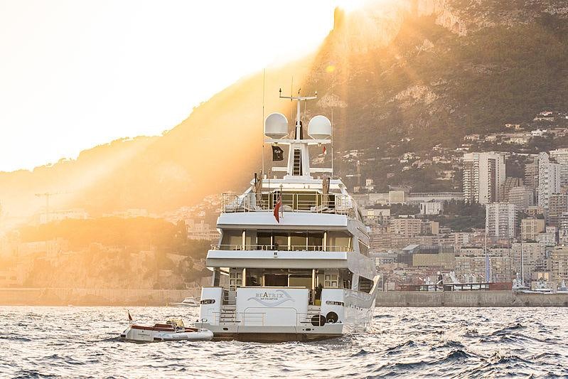 a boat on the water aboard BEATRIX Yacht for Charter