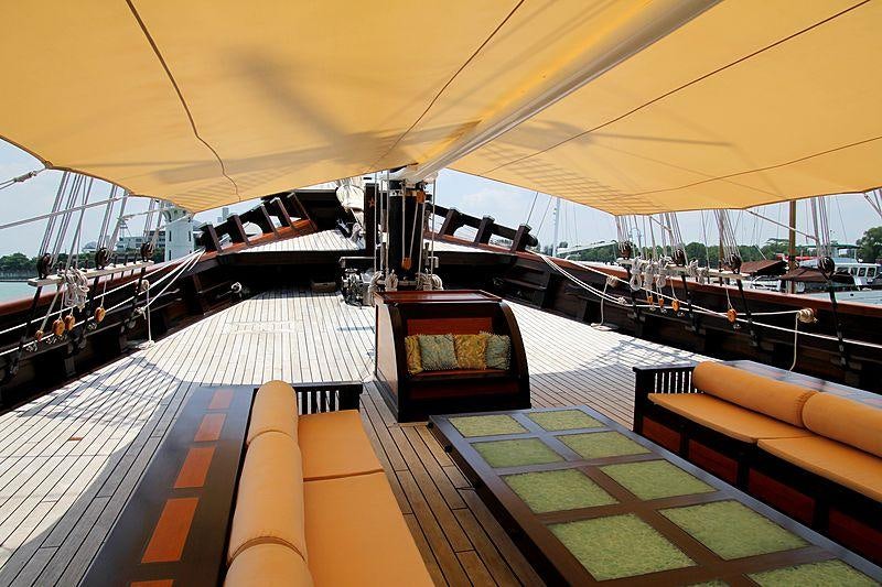 a deck with a large machine aboard DUNIA BARU Yacht for Charter