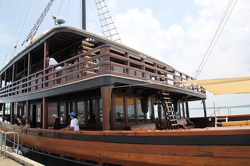 a boat on the water aboard DUNIA BARU Yacht for Charter