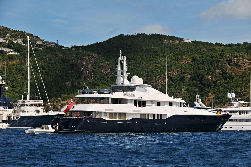 a large boat in the water aboard ODESSA Yacht for Charter
