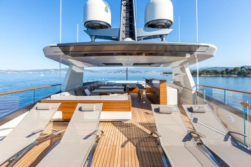 a boat on the water aboard VERTIGE Yacht for Charter