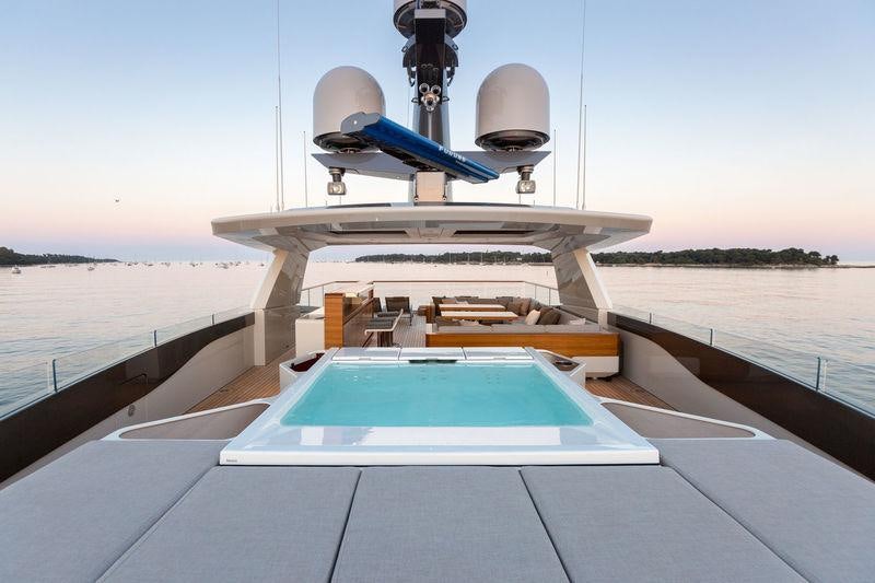 a boat on a body of water aboard VERTIGE Yacht for Charter