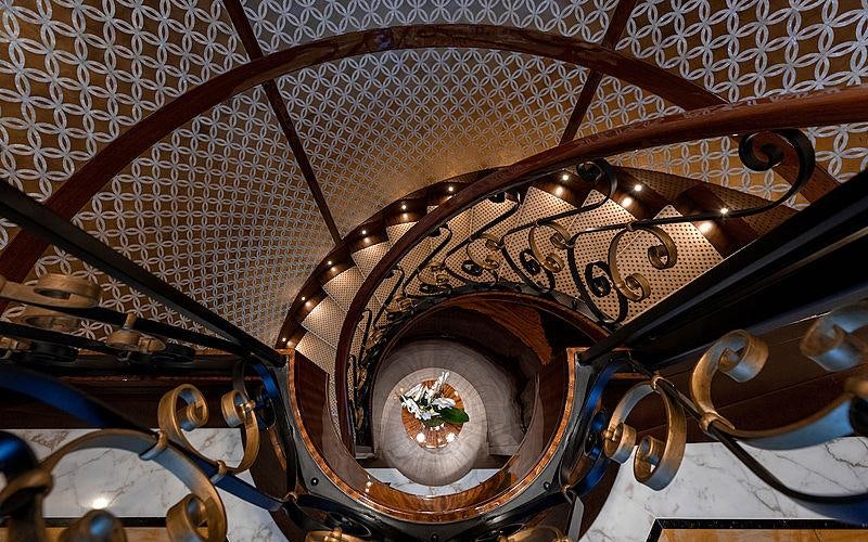 a close-up of a ceiling aboard KADIMO'S Yacht for Charter