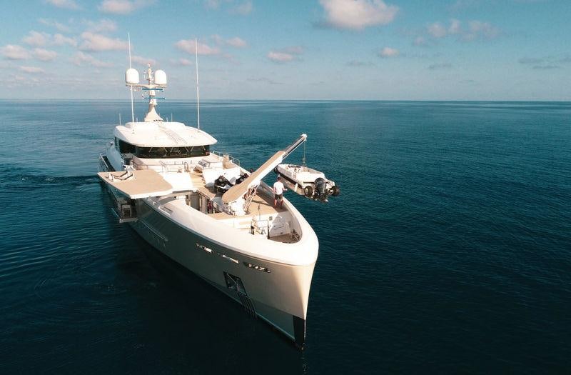 a boat in the water aboard ENDEAVOUR 2 Yacht for Charter