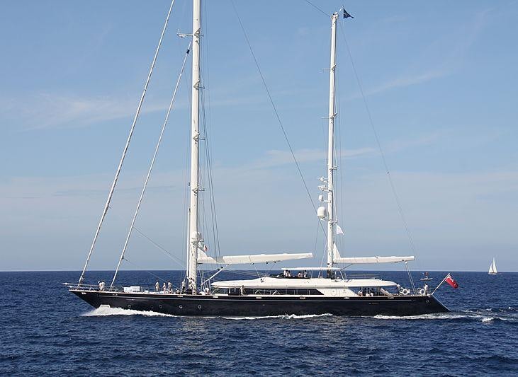 a boat sailing on the sea aboard PERSEUS Yacht for Charter