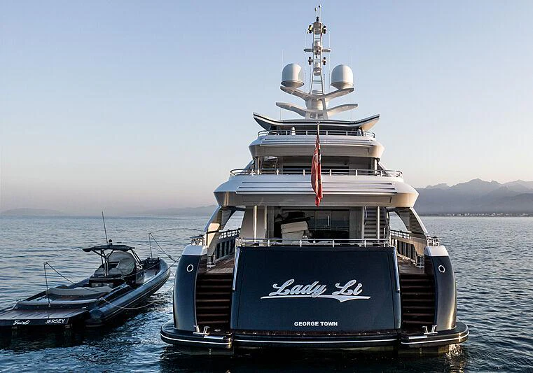 a boat in the water aboard LADY LI Yacht for Charter