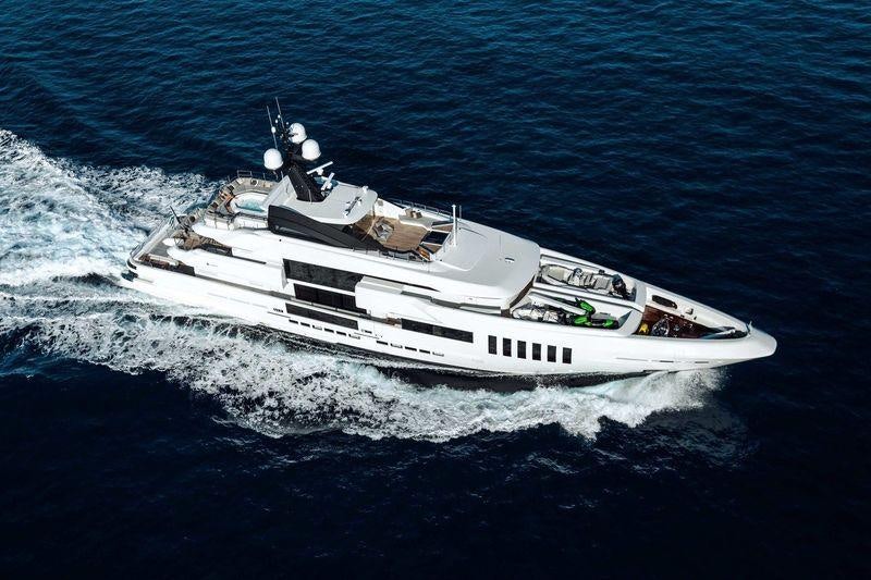 a boat on the water aboard OURANOS Yacht for Charter