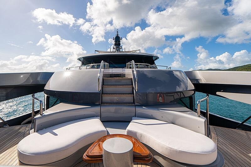 a boat on a deck aboard VIBRANCE Yacht for Charter