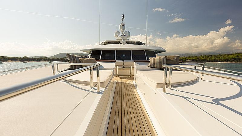 a boat on a body of water aboard LA DEA II Yacht for Charter