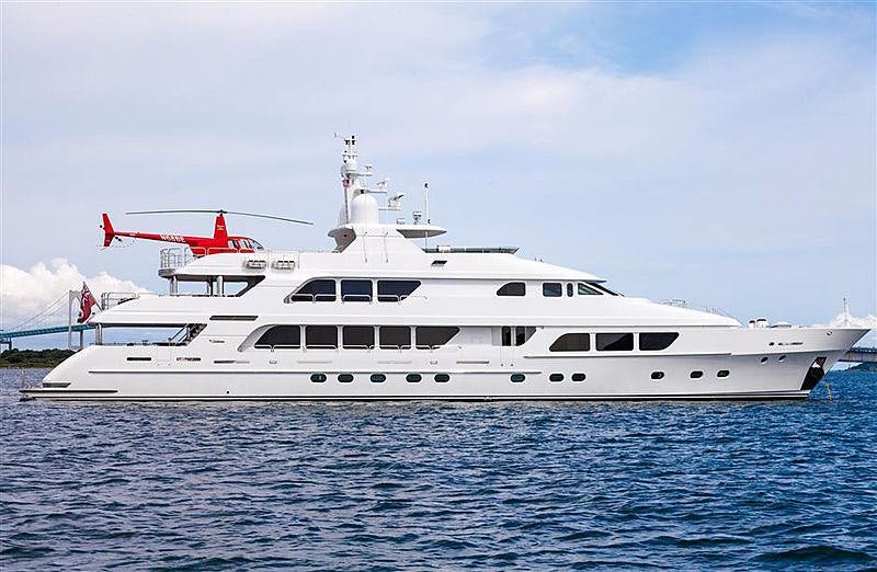 a white yacht in the water aboard CARTE BLANCHE Yacht for Charter