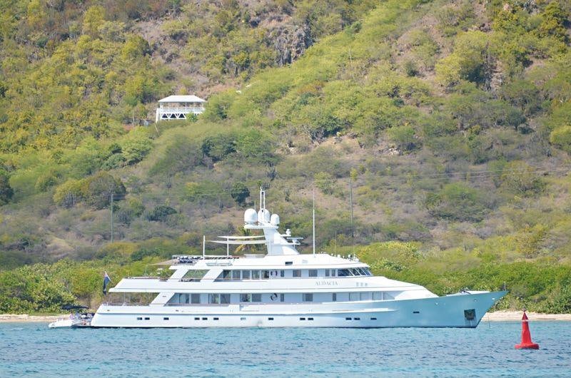 a boat on the water aboard GENESIA Yacht for Charter