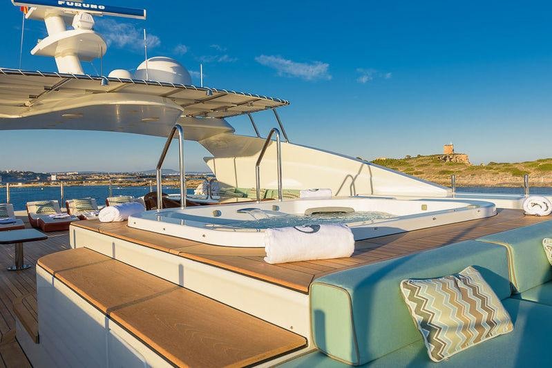 a boat docked at a pier aboard AFRICA I Yacht for Charter