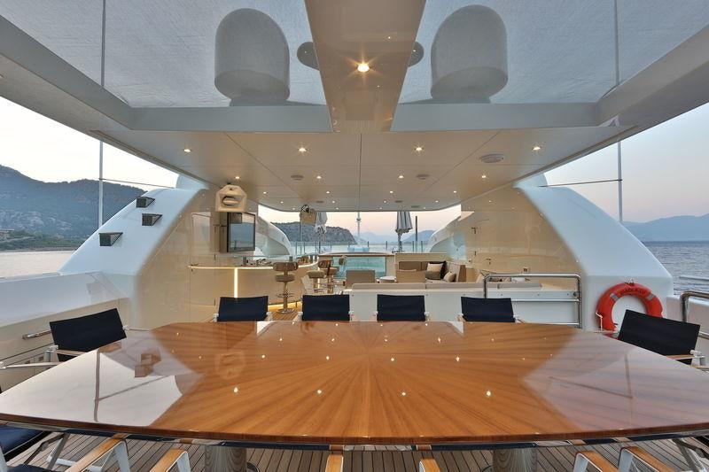 a cockpit of an airplane aboard QUASAR Yacht for Charter