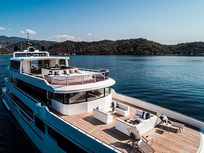 a boat on the water aboard OCEAN BREEZE Yacht for Charter