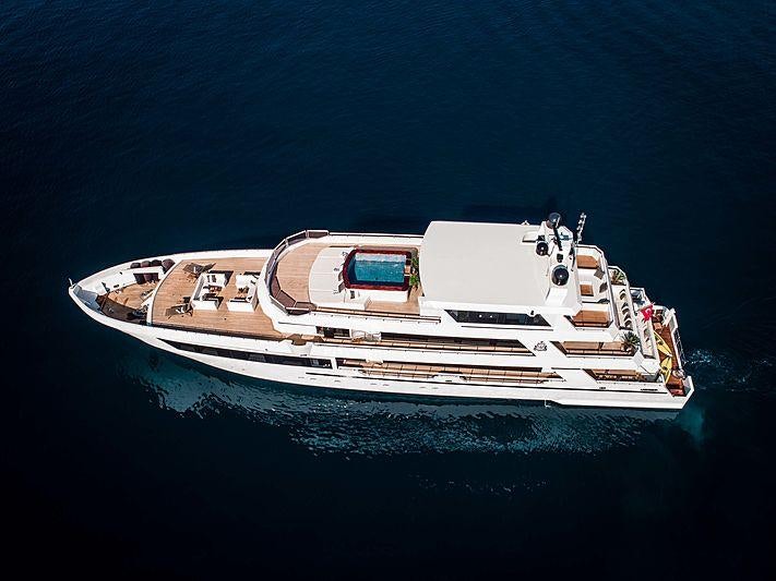 a ship in the water aboard OCEAN BREEZE Yacht for Charter