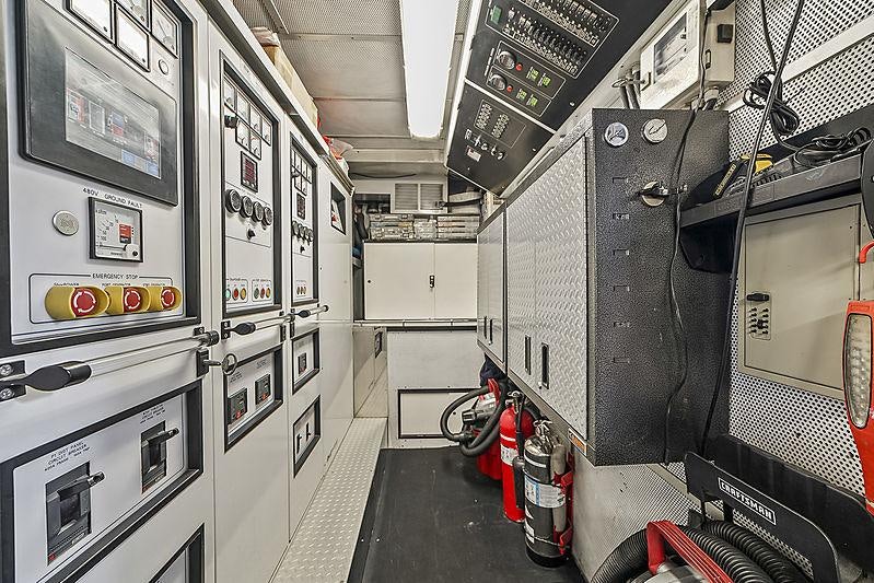 a room with machines aboard ARTEMIS Yacht for Charter