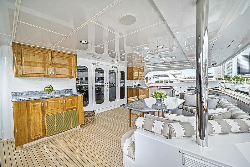 a large room with a large window aboard ARTEMIS Yacht for Charter