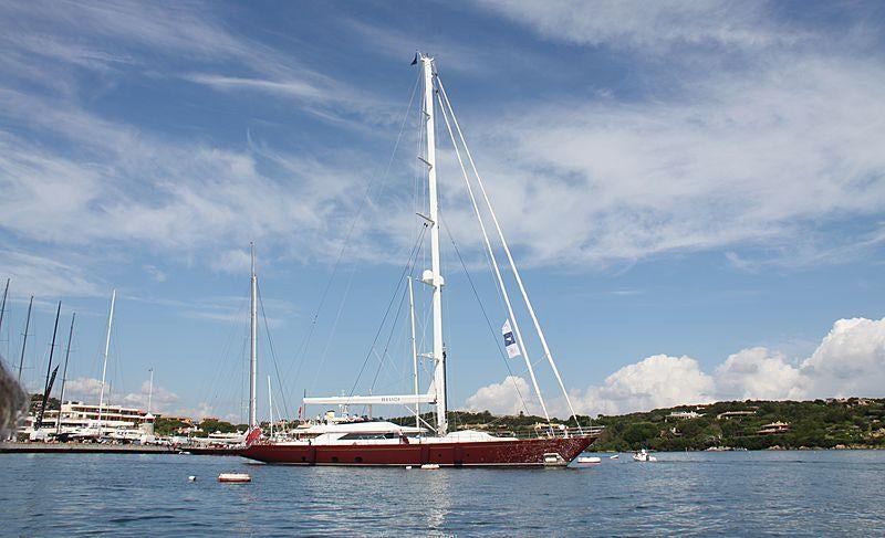 a sailboat on the water aboard MARE NOSTRUM Yacht for Charter